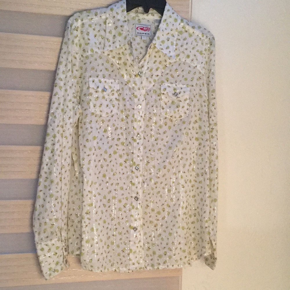Roper Western Country Girl Shirt L
